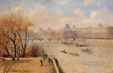  1902 Painting - the raised terrace of the pont neuf 1902 Camille Pissarro Landscapes brook